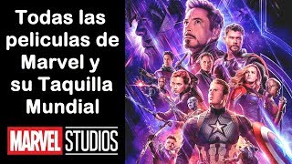 La evolución en Taquilla del Universo Cinematográfico de Marvel Desde Iron Man a Capitana Marvel [upl. by Naam]