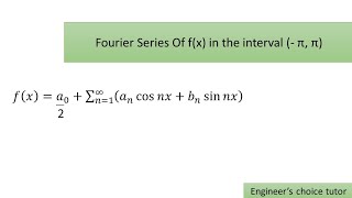 Fourier series of fx in the interval π π [upl. by Micro]