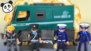 Playmobil Policía 💵 Camión transportador de dinero 💵 Armado y demostración del juguete  Pandido TV [upl. by Oemor299]