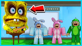 MIPAN amp ZUZUZU Kabur Dari Sekolah Guru Spongebob Yang Jahat Di ROBLOX Bersama Bonni [upl. by Epolenep]