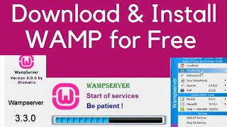 How to free Download and Install local Wamp Server [upl. by Neltiak]