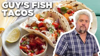 Guy Fieris Koi Fish Tacos  Guys Big Bite  Food Network [upl. by Anizor5]