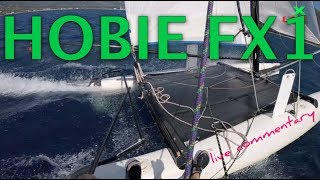 FX1 Single Handed Catamaran Technique  onboard live commentary [upl. by Adnerb]