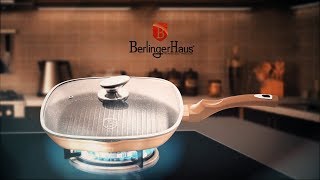 Berlinger Haus Metallic Line Rosegold Edition Grill Pan With Lid Presentation BH1610N [upl. by Maibach434]