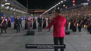 THE NATIONAL ANTHEM OF SINGAPORE  FORMULA 1 2024 SINGAPORE GRAND PRIX [upl. by Aicelet]