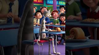 Cat get bullied in school because he is skinny cat cute kitten sad catlover kitty [upl. by Torosian]