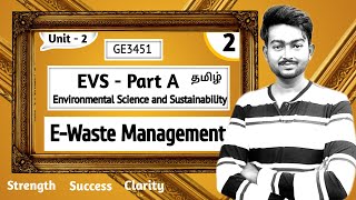 EWaste Management in Tamil  Part A  EVS Unit 2  GE3451 in Tamil  EVS [upl. by Toomin552]