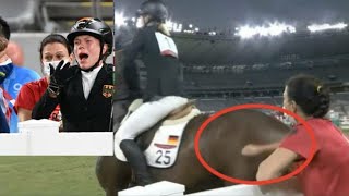 Kim Raisner Horse Punching full Video Detail  German modern pentathlon coach thrown out of Olympics [upl. by Aennil]