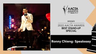 Ronny Chieng wins Best StandUp Special  2022 AACTA Awards [upl. by Cumine]