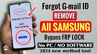 FREE  2024 SAMSUNG FRP Bypass Android 13 100 DONE No 0  No Need Unlock Tool [upl. by Lanford]