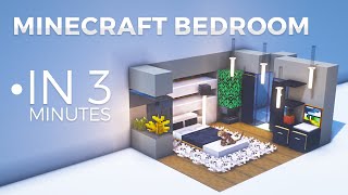 3 Minute Minecraft Bedroom Build Tutorial [upl. by Laurentia]