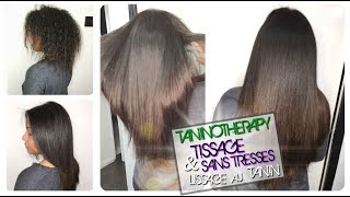 ➳TANINOPLASTIE 🌿 Cheveux AFRO MÉTISSE  lissage au tanin➕TISSAGE SANS TRESSE  AvantAprès [upl. by Mariska]