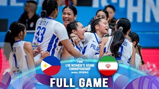 FINAL Philippines v Iran  Full Basketball Game  FIBA U16 Womens Asian Championship 2023  Div B [upl. by Lustick802]