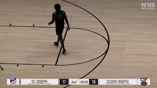 St Joseph Vs Clovis North 2024 CIFCS Div 1 High School Boys Basketball Championship [upl. by Dukey360]