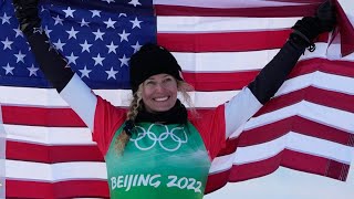 American snowboarder Lindsey Jacobellis wins gold medal at Beijing Winter Olympics [upl. by Une]