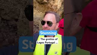 Should you buy a boat tour of the grottos of Lagos Portugal Absolutely yes [upl. by Nairadal]