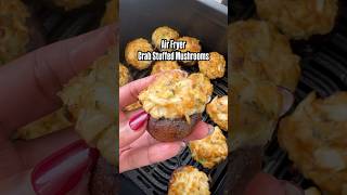 Air Fryer Crab Stuffed Mushrooms airfryer airfryerrecipes holidayrecipes appetizer [upl. by Kailey]