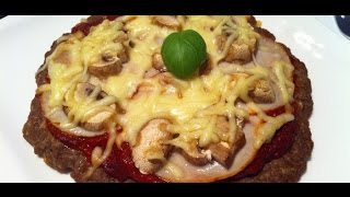 Die low carb Protein Hackfleischpizza  Fitnessrezept [upl. by Morrison428]