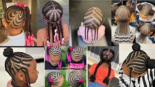 LITTLE GIRLS BRAIDED HAIRSTYLE COMPILATION  Omoni Got Curls [upl. by Eussoj]