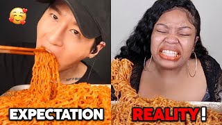 mukbang EXPECTATIONS vs REALITY [upl. by Eutnoj156]