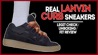 Real LANVIN CURB Sneakers  Legit check unboxing amp fit review [upl. by Hollinger]