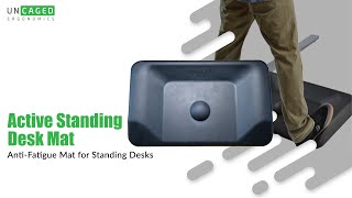 Active Standing Mat overview Not Flat Standing Desk Mat large antifatugue mat standing desk office [upl. by Suckow]