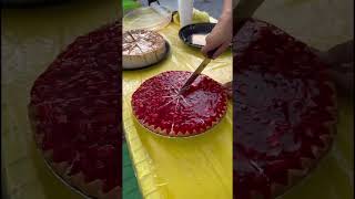 strawberry pie😋🍰🥰cake shortsfeed shorts shortvideo viralvideo [upl. by Yetsirhc]