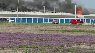 Fire at industrial site in Carlinville [upl. by Nnaynaffit]