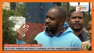 Activist Boniface Mwangi freed without charge after arrest on Sunday [upl. by Hgiel]