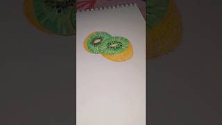 kiwi🥝 drawing fruit  easy drawing drawingtutorialkiwidrawingart [upl. by Gertrud]