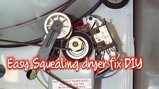 EASY DIY Whirlpool Duet Dryer Idler Pulley Replacement from backside squealing squeaking [upl. by Giacobo]