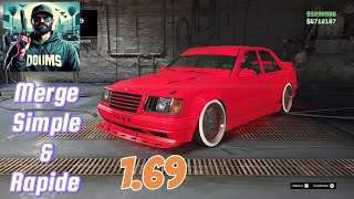 MERGE SIMPLE amp RAPIDE  MODDER C’ES VÉHICULES SUR GTA 5 ONLINE 169  JE MERGE LA NOUVELLE MERCEDES [upl. by Ardyth]