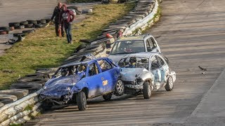 Banger Racing Angmering Oval Raceway CB Contact 17032019 [upl. by Ashti]