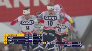 Längdskidor Världscupen Ruka 20172018  10km Damer Jaktstart Fristil Dag 33 [upl. by Jehias]