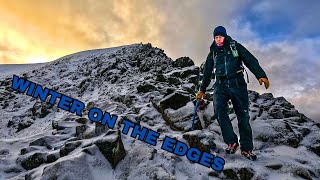 WINTER ON THE EDGESA WINTERS MOUNTAIN DAY ON HELVELLYNS EDGESSTRIDING EDGE amp SWIRRAL EDGE [upl. by Nicolle460]