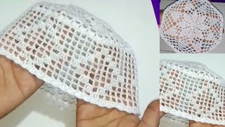 Wow💯Super 💯কুশিকাটার নামাজের টুপিকুশিকাটার টুপি💯How to make muslim prayer capCrochet prayer cap💯 [upl. by Nylarahs]