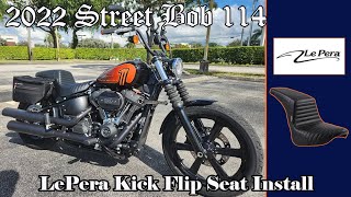 LePera Kickflip Seat Install on 2022 Harley Davidson Street Bob [upl. by Nicky290]