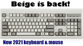 Beige is back New 2021 Perixx USB keyboard amp Microsoft mouse [upl. by Itnuahsa]