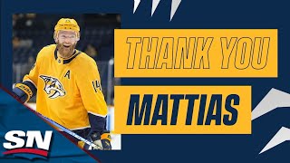 Predators Honour Longtime Defenceman Mattias Ekholm With Video tribute Standing Ovation [upl. by Feirahs870]