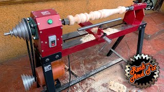 Como Hacer un Torno para Madera paso a paso  Building a Wooden Lathe [upl. by Ilrebma994]