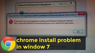 chrome setup problem in window 7 Solved  ChromeSetupexe is not valid win32 application [upl. by Landmeier]