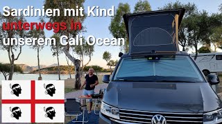 VW California T61 Ocean  Rundreise Sardinien mit Kind  Teil 1  Fähre Livorno bis Olbia amp 1 Stop [upl. by Aizti]