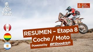 Resumen  CocheMoto  Etapa 8 Uyuni  Tupiza  Dakar 2018 [upl. by Ennovyahs]