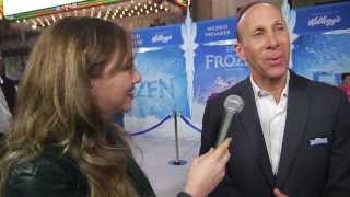 FROZENs Michael Giaimo Talks Fjords Castles amp Costumes Frozen World Premiere [upl. by Ellehsor]