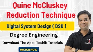 Quine McCluskey Technique  Sem 3  Degree Engineering  Toshib Tutorials [upl. by Anohsal229]