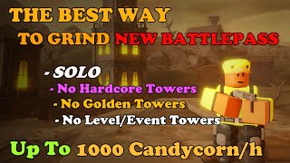 The BEST WAY To Grind CANDYCORN For NEW TDS BATTLEPASS  Tower Defense Simulator [upl. by Hake]