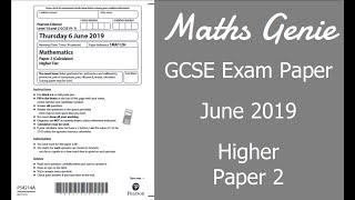 Edexcel GCSE Maths June 2019 2H Exam Paper Walkthrough [upl. by Siulesoj]