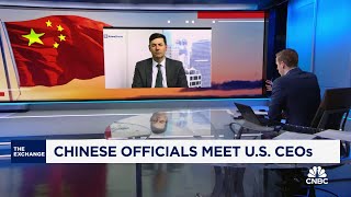 Heres why American CEOs are meeting with Chinese officials [upl. by Locin]