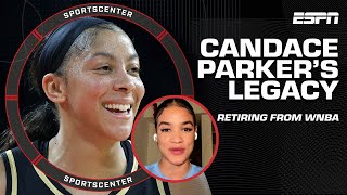 Candace Parker announces retirement from the WNBA 👏 Andraya Carter on her legacy 🤩  SportsCenter [upl. by Ennairol706]