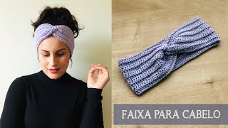 FAIXA PARA CABELO DE CROCHÊ  HEADBAND [upl. by Ennyl14]